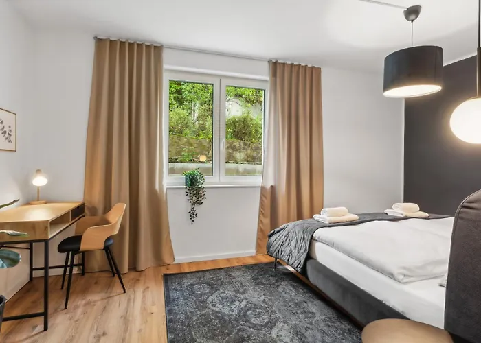 Deluxe Apartment In Bielefeld City Mit Parkplatz Und Terrasse